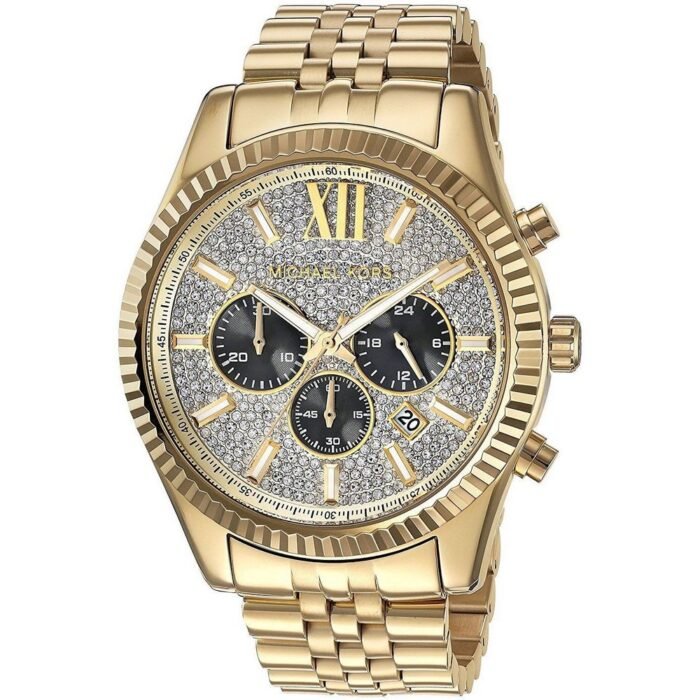 Men's Gold-Tone Lexington Chronograph Watch MK8494 - Image 1