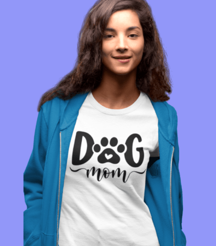 Dog Mom Tshirts for Women Graphic Print Short Sleeve O Neck Mom Shirt
