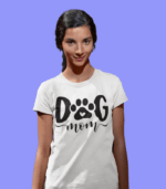Dog Mom Tshirts for Women Graphic Print Short Sleeve O Neck Mom Shirt - Image 4