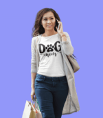 Dog Mom Tshirts for Women Graphic Print Short Sleeve O Neck Mom Shirt - Image 3