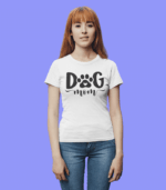 Dog Mom Tshirts for Women Graphic Print Short Sleeve O Neck Mom Shirt - Image 2